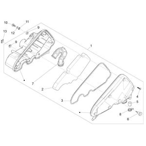 Air Filter 2 Vespa Sprint 45km 4-stroke 4-valve