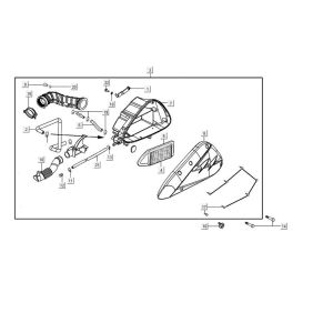 air filter AGILITY 16+ 4T 125 Matte Metallic Light Blue