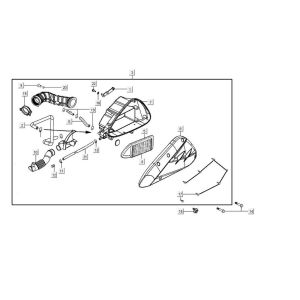 air filter AGILITY 16+ 4T 125 Matte Metallic Silver
