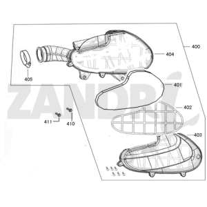 Air filter Santini Capri white
