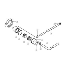 Air filter parts Kymco Super9 2t lc om matblack-red