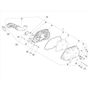 Air Filter Vespa GTS 300 HPE 4T 4V IE ABS E4 2019 (EMEA)