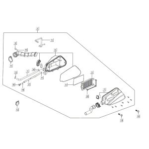 Air filter Kymco Agility 16'+ 4t matt metalic blue