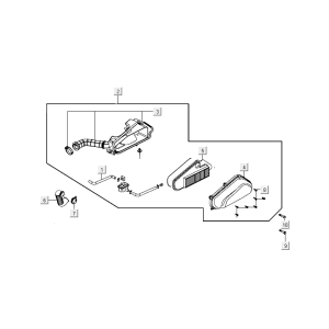 Air filter Kymco Agility Delivery 4-stroke euro4 black