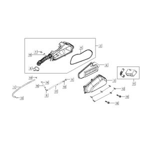 Air filter Kymco Agility Fat 12' 4-stroke white