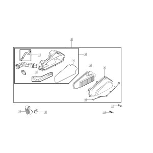 Air filter kymco agility FR 12' 4-stroke euro4 white