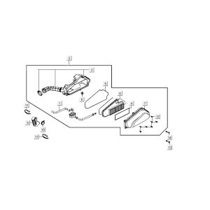 Air filter Kymco Carry 4-stroke white