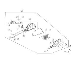 Air filter Kymco City 16' 4-stroke dark grey