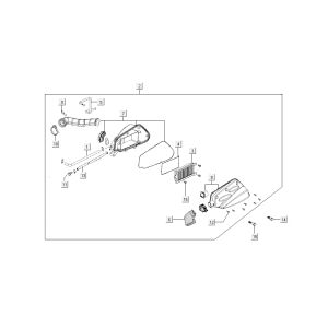 air filter Kymco Super8 4-stroke from 2009 Matte black