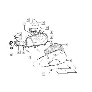 Air filter Kymco Super9 2t lc om matt black-red