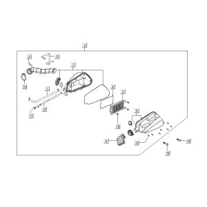 Air Filter Kymco Super 8 Street 4-stroke red