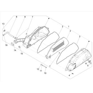 Air Filter Piaggio Medley 125 4T IE ABS E4 2016-2019 (EMEA)
