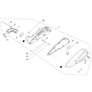 Air Filter Piaggio Beverly 350 E3 Sport Touring 2013-2014
