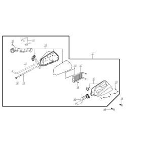 Air Filter Kymco Super8 Street 50i E4 Matt Black