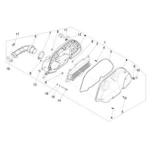Air Filter Vespa GTS 125 4T E5 ABS 2021 (EMEA)