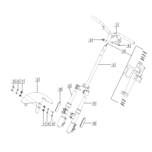 Handlebar - Front Fork Niu M+ sport red