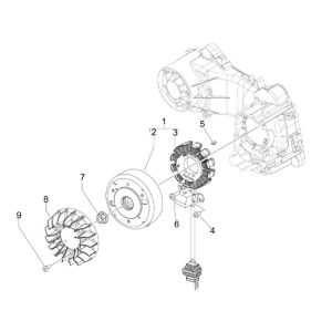 Flywheel Vespa Primavera 45km 4-stroke 4-valve