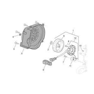 Magnetic flywheel Aprilia SR 50 H2O ie+carb 2004-2009