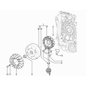 Ignition - Stator - Flywheel Piaggio Typhoon 50 2-stroke Euro 3 2011