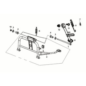 Main Stand-kick starter arm Sym Jet 14 50I E5