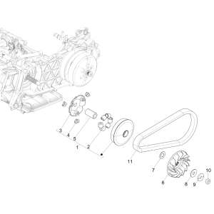 Piaggio Medley 150 4T IE ABS E4 2016-2020 drive pulley (EMEA)