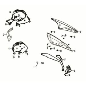 Kilometerteller - Cockpit - Windscherm Sym Jet 14 50i Euro 5