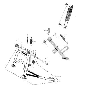 Center Stand - Shock Absorber Peugeot Tweet 4-stroke