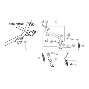 Middle Stand - Side Stand Kymco People S 300i