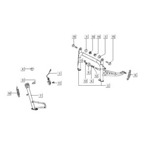 Middle Stand - Side Stand Kymco Xciting 400i Pearly Black