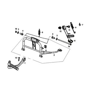Center Stand - Side Stand - Kickstarter Pedal Sym Symphony ST euro 4