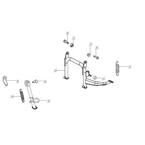 central stand AGILITY 16+ 4T 200i Matte Metallic Light Blue