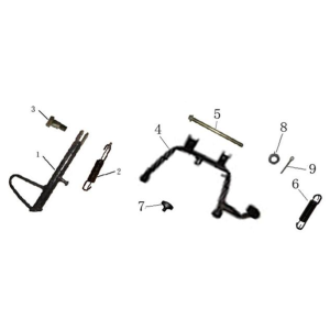 Center stand AGM LX black