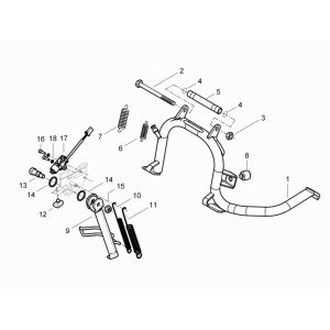Piaggio Beverly 300 IE ABS E4 centre side stand 2016 - 2020 (EMEA)