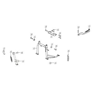 Midstand Kymco Agility 16'+ 4t matte metalic blue