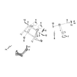 Middenstandaard Sym XPRO 50 4-takt AC Euro 4