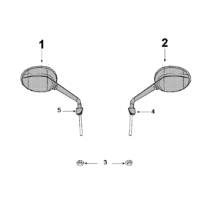 Mirrors Peugeot Django 125 EFI E4 2018-2020