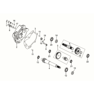 Mission case - drive shaft Sym Mio 50I E5