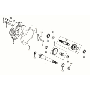 Mission case - Sym Orbit III 50 E5 drive shaft