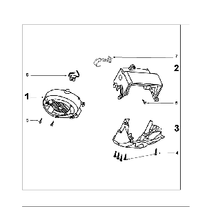 Engine Cover Plate Peugeot Speedfight 4 4-stroke Red/Black