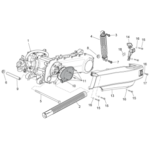 Engine I Aprilia SR 50 H2O ie+carb 2004-2009