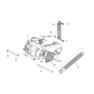 Engine II Aprilia SR 50 H2O ie+carb 2004-2009