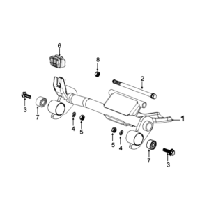 Motorophanging Peugeot Django 125 Allure E3 2014-2017