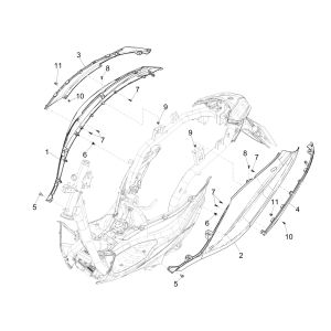 Piaggio Medley 125 4T IE ABS E4 2016-2019 (EMEA) engine screen