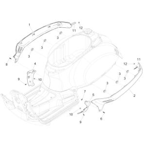 Engine covers GTS 125 IU azure 433