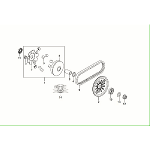 Variator - V-belt Sym Fiddle ll Euro 5