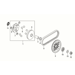 Mobile drive face assy Sym Mio 50I E5
