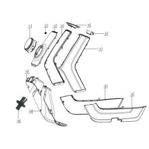 Front covers Niu N-pro black - red