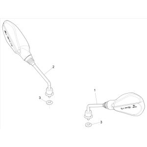 Piaggo Zip 4-stroke mirror (euro5 injection IGET)
