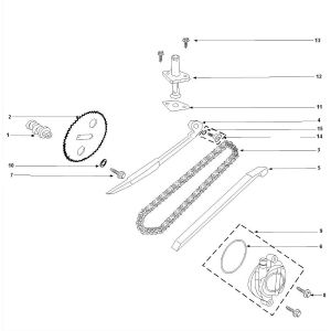Camshaft- Timing Chain Peugeot Vivacity 3 4-Stroke