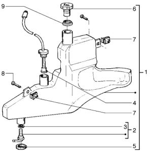 Oil tank Piaggio Liberty 2-stroke up to 2005
